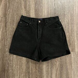 EUC Vintage GAP 100% Cotton Black Denim Jean Shorts High Waist 90's Y2K Size 10